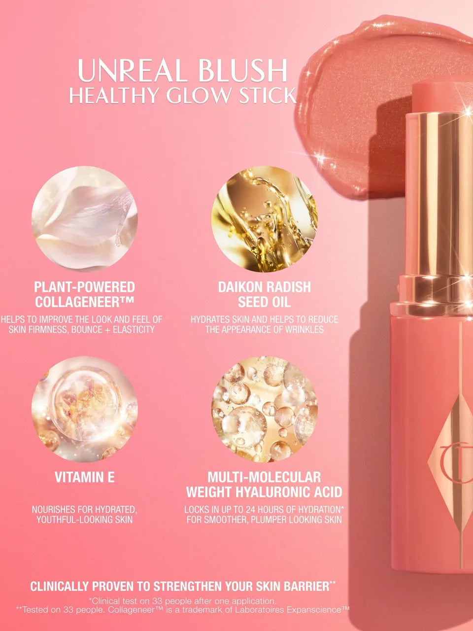 Charlotte Tilbury Unreal Blush Healthy Glow Stick Peachy Glow 9g