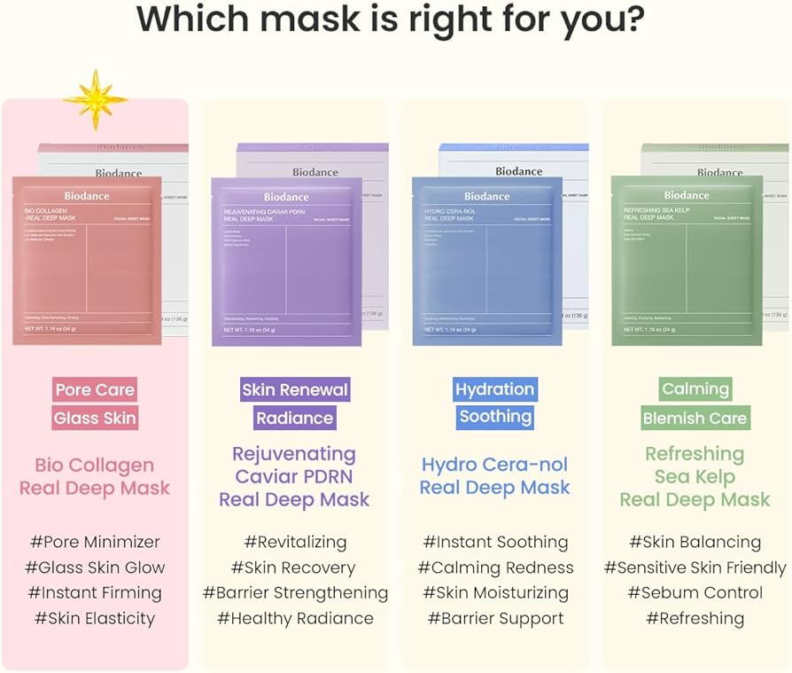 BIODANCE Bio-Collagen Real Deep Mask 4pk