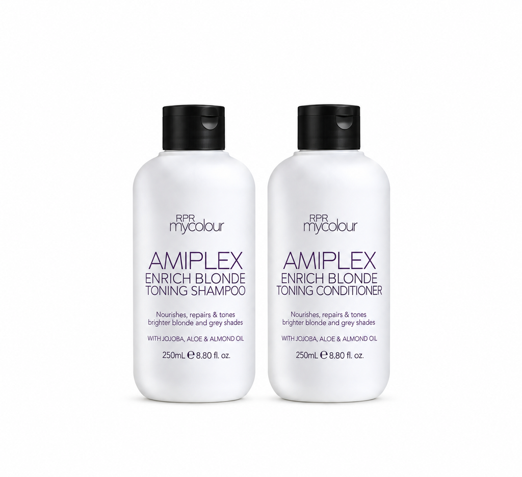 RPR Amiplex Enrich Blonde Toning Shampoo & Conditioner 250ml Duo