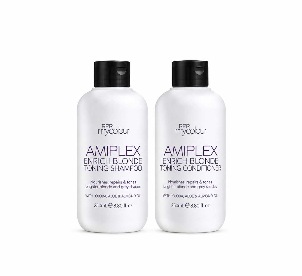 RPR Amiplex Enrich Blonde Toning Shampoo & Conditioner 250ml Duo