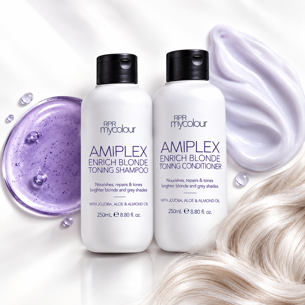 RPR Amiplex Enrich Blonde Toning Shampoo & Conditioner 250ml Duo