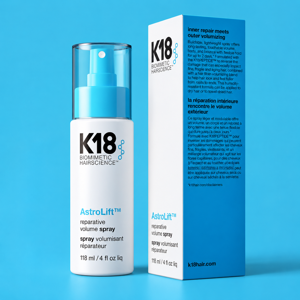 K18 AstroLift Reparative Volume Spray 118ml
